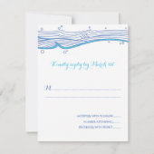 Beach Wedding Ocean Waves Reply Card RSVP Kaartje (Voorkant)