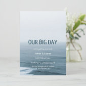 Beach Wedding "Our Big Day"-uitnodiging Kaart (Staand voorkant)