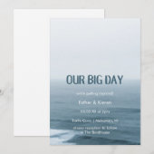 Beach Wedding "Our Big Day"-uitnodiging Kaart (Voorkant / Achterkant)