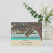 Beach Wedding, Palm Rehearsal Dinner Kaart (Staand voorkant)