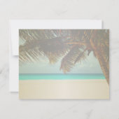 Beach Wedding, Palm Rehearsal Dinner Kaart (Achterkant)