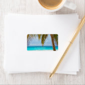 Beach Wedding Palm Wedding Label (Insitu)