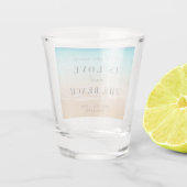 Beach Wedding Party Favor Shot Glas (Achterkant)