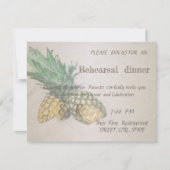 Beach Wedding Pineapple Rehearsal Dinner Kaart (Voorkant)