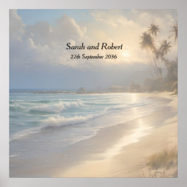 Beach Wedding Poster