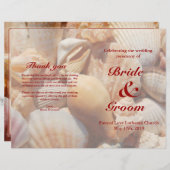 Beach Wedding Program: Multicolored Seashell 2 (Voorkant / Achterkant)
