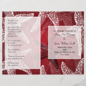 Beach Wedding Program Starfish Red (Voorkant)