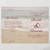 Beach Wedding Programme: Sandy Beach (Voorkant)