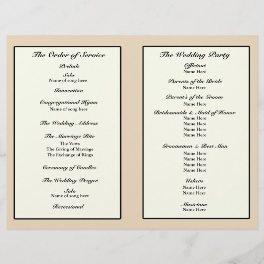 Beach Wedding Programs: Starfish in Sand (Achterkant)