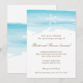 Beach Wedding Rehearsal Dinner ı Starfish & Zee Kaart (Voorkant / Achterkant)