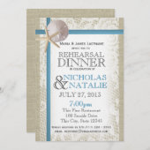 Beach Wedding Rehearsal Dinner Kaart (Voorkant / Achterkant)