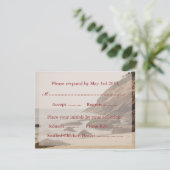 Beach Wedding Reply Cards - Rocky Beach RSVP Kaartje (Staand voorkant)