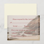 Beach Wedding Reply Cards - Rocky Beach RSVP Kaartje (Voorkant / Achterkant)