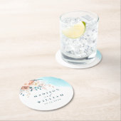 Beach Wedding Ronde Kartonnen Onderzetter (Insitu)