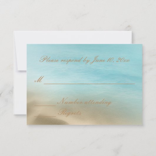 Beach Wedding RSVP (Achterkant)