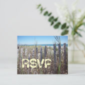 Beach Wedding RSVP Briefkaart (Staand voorkant)