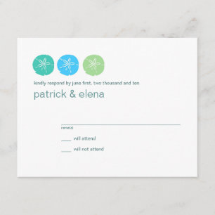 Beach Wedding RSVP-kaart RSVP Kaartje