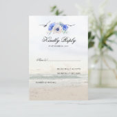 Beach Wedding RSVP Kaartje (Staand voorkant)