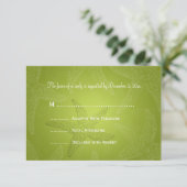 Beach Wedding RSVP Starfish Lime Green (Staand voorkant)