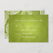Beach Wedding RSVP Starfish Lime Green (Voorkant / Achterkant)