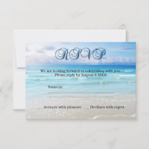 Beach Wedding RSVP Uitnodiging