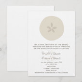 Beach Wedding - Sand Dollar Kaart (Voorkant / Achterkant)