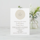 Beach Wedding - Sand Dollar Kaart (Staand voorkant)