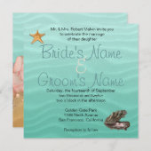 Beach Wedding Sandy Shore Kaart (Voorkant / Achterkant)