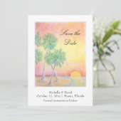 Beach Wedding Save The Date (Staand voorkant)