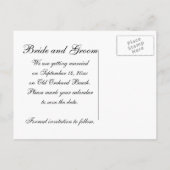 Beach Wedding Save the Date Announounding Briefkaa Aankondigingskaart (Achterkant)