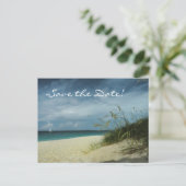 Beach Wedding Save-the-Date Briefkaart (Staand voorkant)