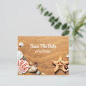 Beach Wedding Save the Date Briefkaart (Staand voorkant)