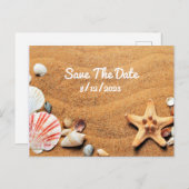 Beach Wedding Save the Date Briefkaart (Voorkant / Achterkant)