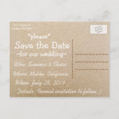 Beach Wedding Save the Date Invitation Briefkaart (Achterkant)