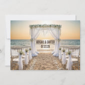 Beach Wedding Save the Date Kaart (Voorkant)