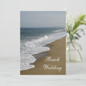 Beach Wedding Save the Date Notice (Staand voorkant)