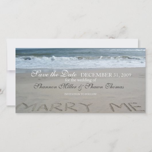 Beach Wedding Save the Date Notice (Voorkant)