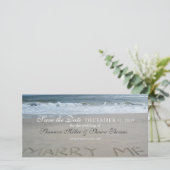 Beach Wedding Save the Date Notice (Staand voorkant)