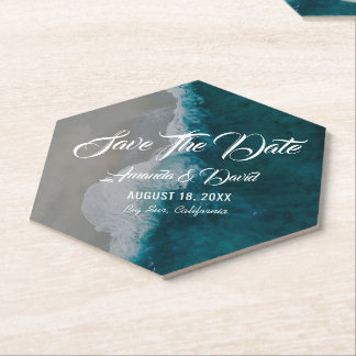 Beach Wedding Save the Date Onderzetter
