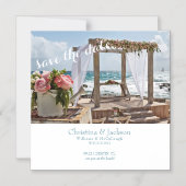 Beach Wedding Save the Date Wedding Magnetische Uitnodiging (Voorkant)