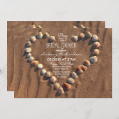 Beach Wedding Sea Shells Bruids Douche Uitnodiging (Voorkant / Achterkant)