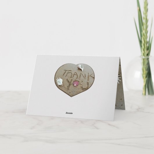 Beach Wedding Seashell photo collage Merci Car (Dos)