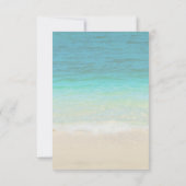 Beach Wedding Seashells Reception Kaart (Achterkant)