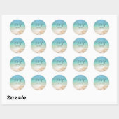 Beach Wedding Seashells Ronde Sticker (Vel)
