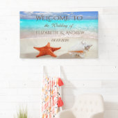 Beach Wedding Seashells Wedding Banner (Insitu)