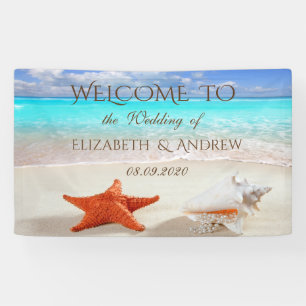 Beach Wedding Seashells Wedding Banner
