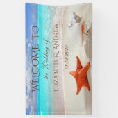 Beach Wedding Seashells Wedding Banner (Verticaal)
