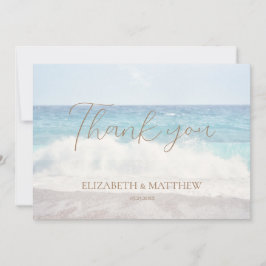Beach Wedding Seaside/Oceanside Thank You Card Bedankkaart