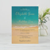 Beach Wedding - Seaside/Oceanside Wedding Kaart (Staand voorkant)