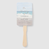 Beach Wedding Seaside/Oceanside Wedding Program Handwaaier (Voorkant)